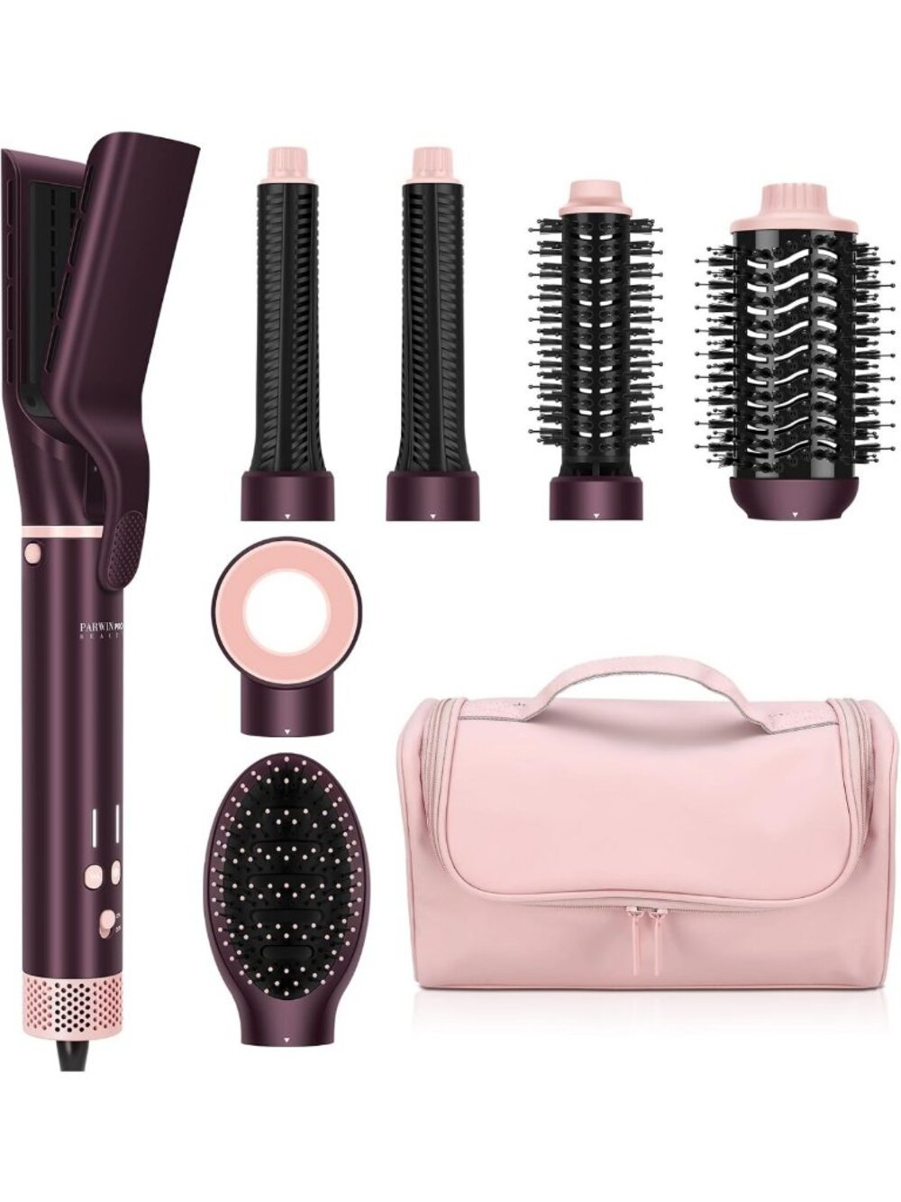 7-in-1 Hot Air Styler & Multi-Styler Set, Travel-Friendly, Dual Voltage